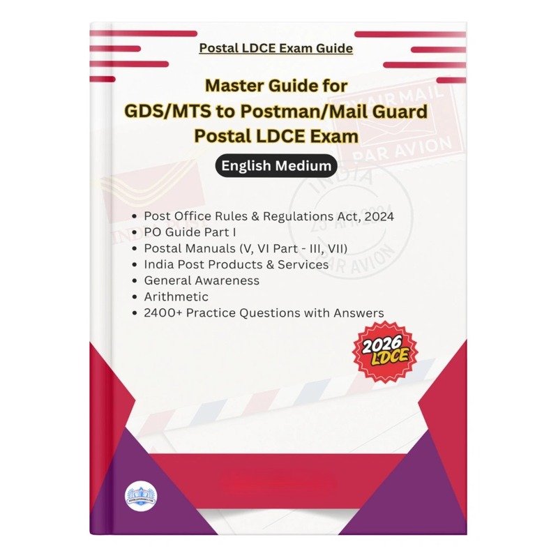 Master Guide for Postman & Mail Guard LDCE Exam 2026 English Medium – Front Cover